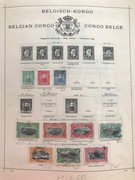 BELGISKA KONGO 1887 - 1926, o/*