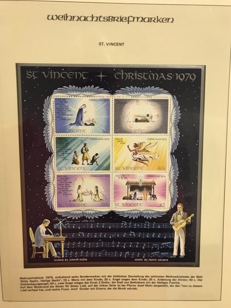 MOTIV Postfrisk samling Hela Världen 1979 - 80 JUL med Kristet motiv i Lindner lyxalbum