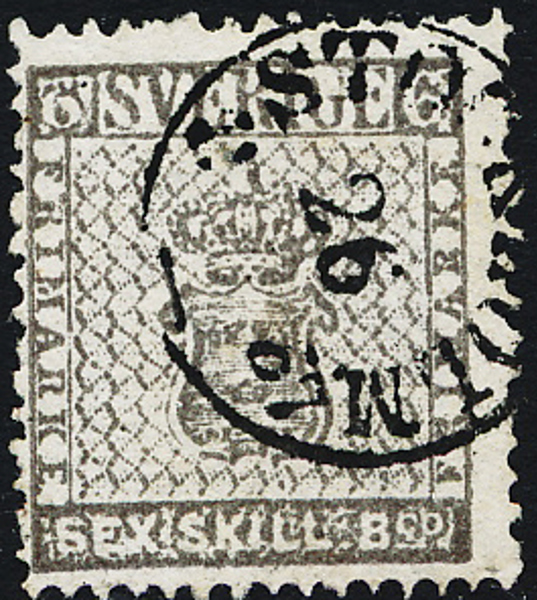 3d  6 sk bco gråbrun STOCKHOLM 26.x.1857