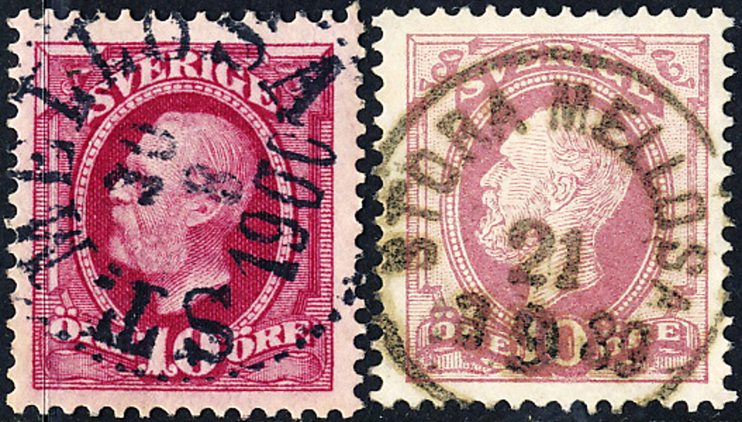 F445 STORA MELLÖSA 21.9.1889 (R3) & ST MELLÖSA 30.8.1900 sidvänd