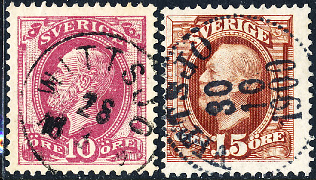 F39 WITTSJÖ 26.1.1885 N16 & VITTSJÖ 30.10.1900 N14 sidvänd