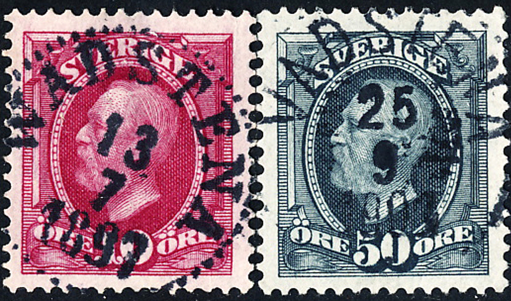 WADSTENA 13.7.1897 N14 & VADSTENA 25.9.1901 N33