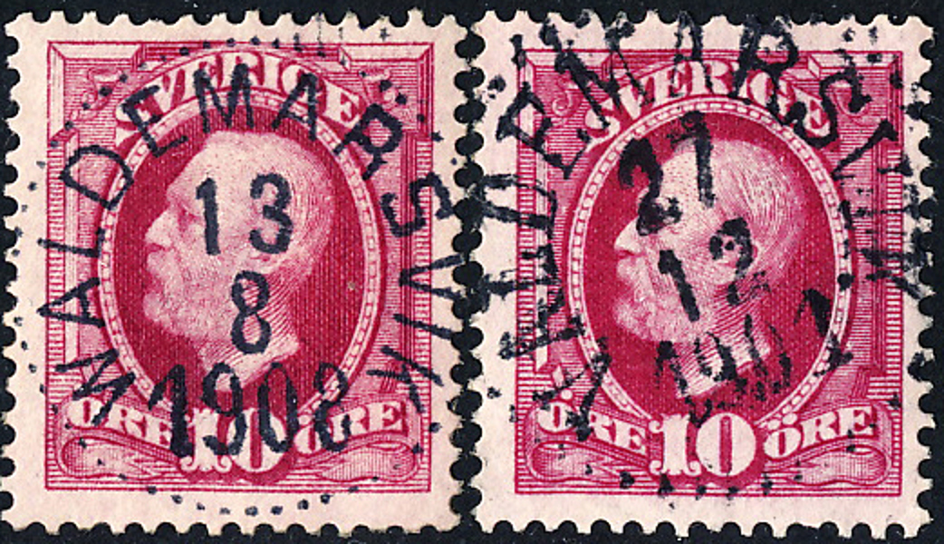 WALDEMARSVIK 18.8.1902 N22 Lyx & VALDERMARSVIK 27.12.1901 Prakt