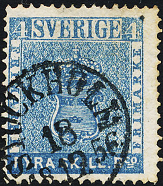 F2f 4 sk bco blå tätt bottentryck STOCKHOLM 18.12.1856