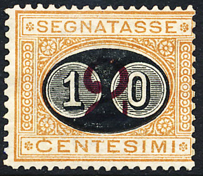 ITALIEN Mi 15* Lösen 2C på 10 C orange/svart ostämplade ex