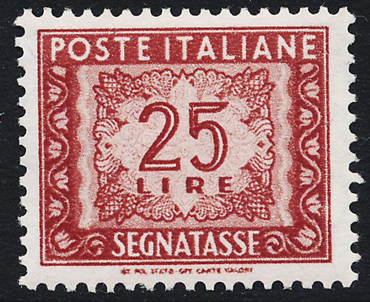 ITALIEN Mi 84** Lösen 25 L brudröd postfriskt