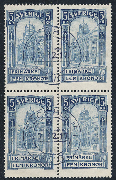 F65 v2 Posthuset 5 kr blå, STOCKHOLM 1 7.12.17