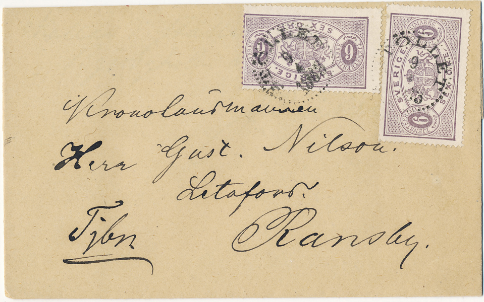 TJ 4 x2 STÖLLET 9.4.1883 på tjänstebrev till Ransby