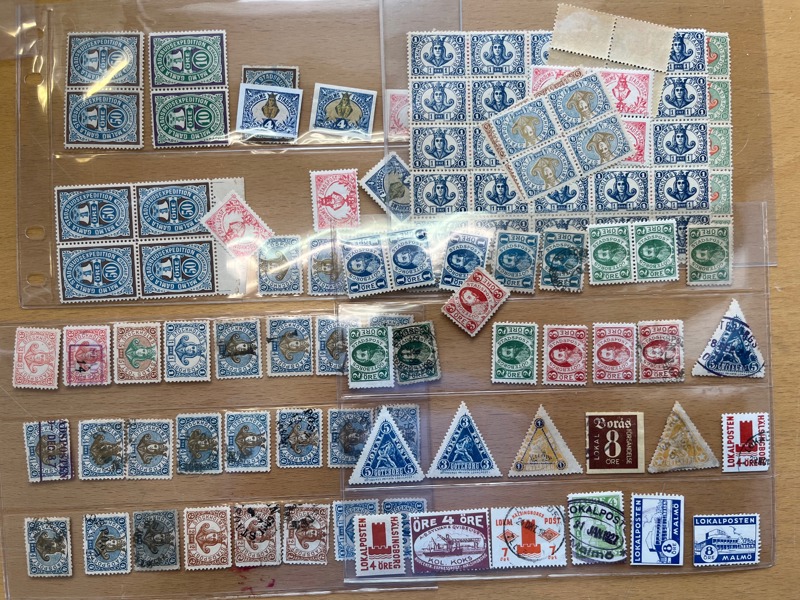 LOKALPOST Parti om ca 90 äldre enheter och 12 brevkort, mest ostämplat/postfriskt