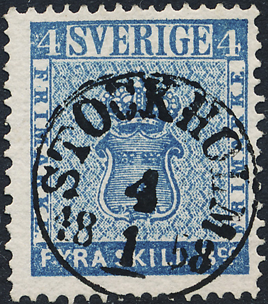 F2l 4 sk bco grönaktigt blå STOCKHOLM 4.1.1858