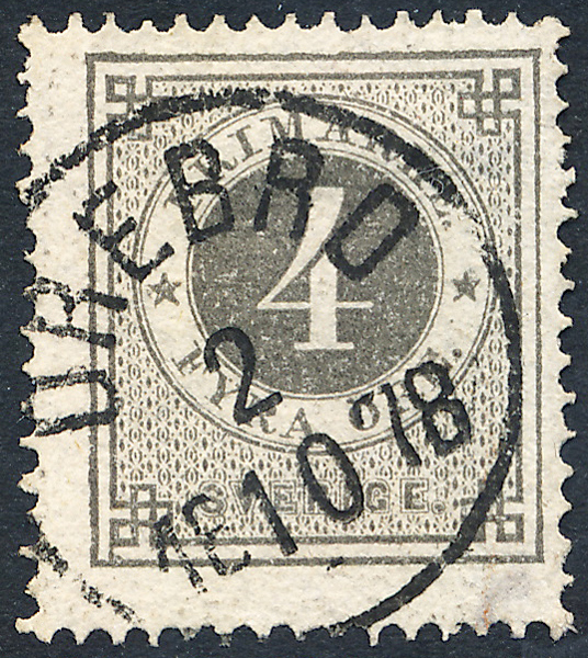 F18a Ringtyp t14 - 4 öre grå ÖREBRO 2.10.1878