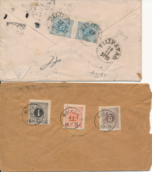 LÖSENBREV 2 st t. 13 Inrikes + från England