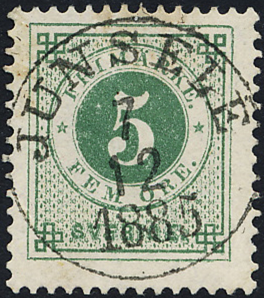 F30 JUNSELE 7.12.1885 Lyxstämpel