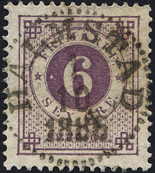 F31 HALMSTAD 1.10.1885 Lyxstämpel