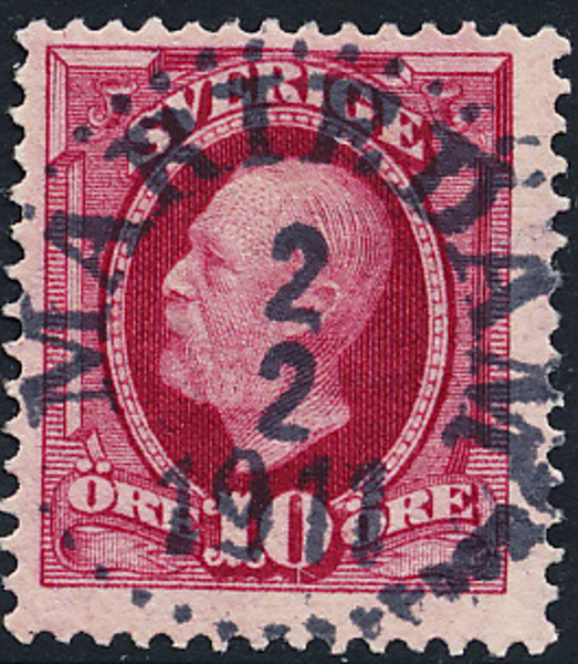 F54 MARIEDAM 2.2.1911 Lyxstämpel