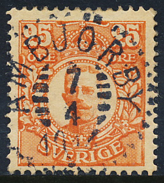 F86 AMBJÖRBY 7.4.1914 Lyxstämpel