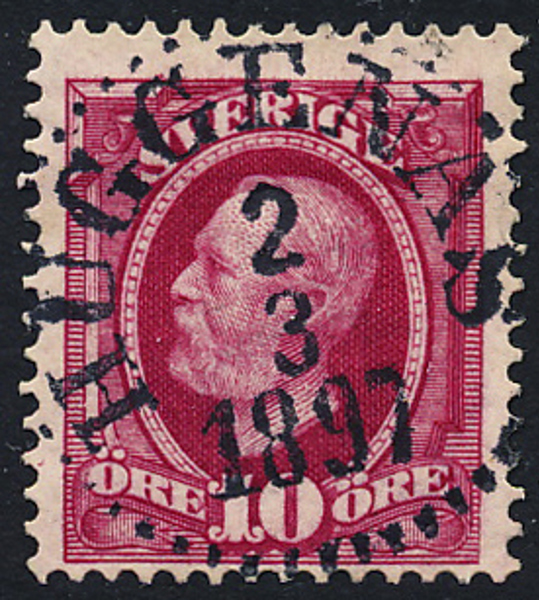 F54 HUGGENÄS 2.3.1897 Lyxstämpel