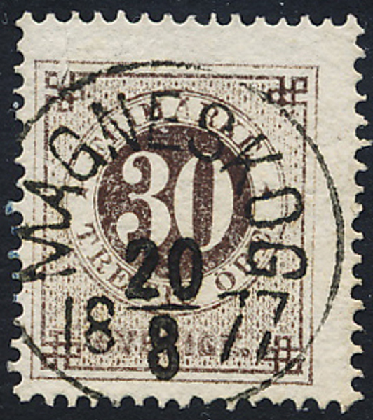F25 MAGNESKOG 20.8.1877 Prakt/lyxstämpel