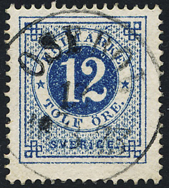 F21 OSEBOL 13.3.1873 Lyxstämpel, något svag