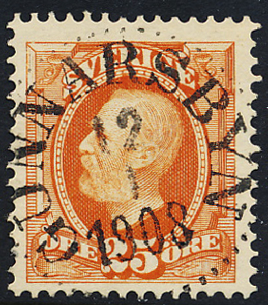 F57 GUNNARSBYN 12.1.1908 Lyxstämpel