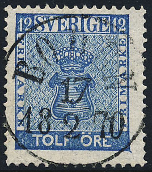 F9 BODEN 17.2.1870 Lyxstämpel