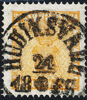 10  24 öre Vapen orange HUDIKSVALL 26.x.1865