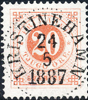 F46  KRISTINEHAMN 24.5.1887 Suverän lyxstämpel 