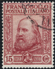ITALIEN Mi 96 Garibaldi 15+5c brunrosa, stämplat