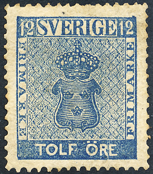 F9 Vapen 12 öre ostämplat utan gummering