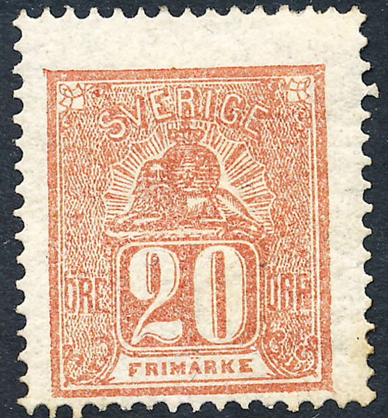 F16 Liggande Lejon 20 öre ostämplat reparerat ex