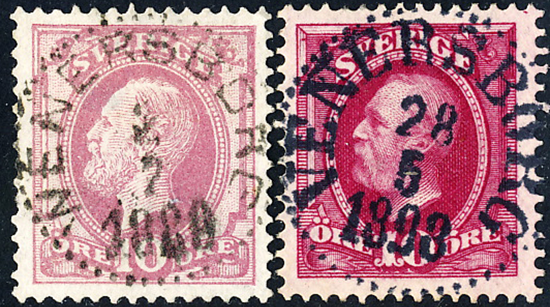 F45 WENERSBORG 2.7.1889 N22 & VENERSBORG 28.5.1898 N14 Båda Prakt/Lyx
