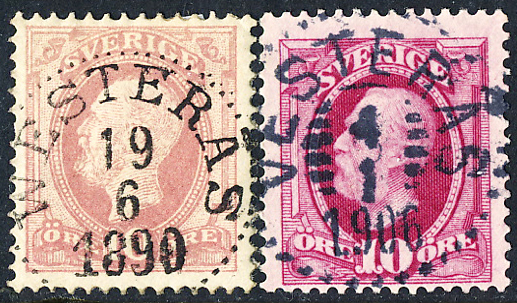 F45 WESTERÅS 19.6.1890 N14 & VESTERÅS 4.1.1906 N33, båda prakt/lyx