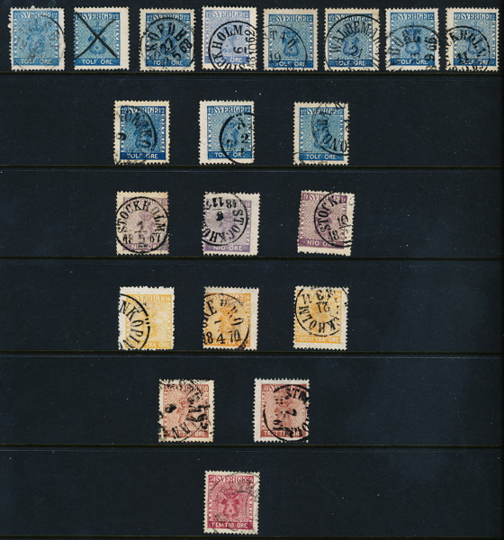 Parti Vapen om 20 st stämplad ex, varav tre 9 öringar.