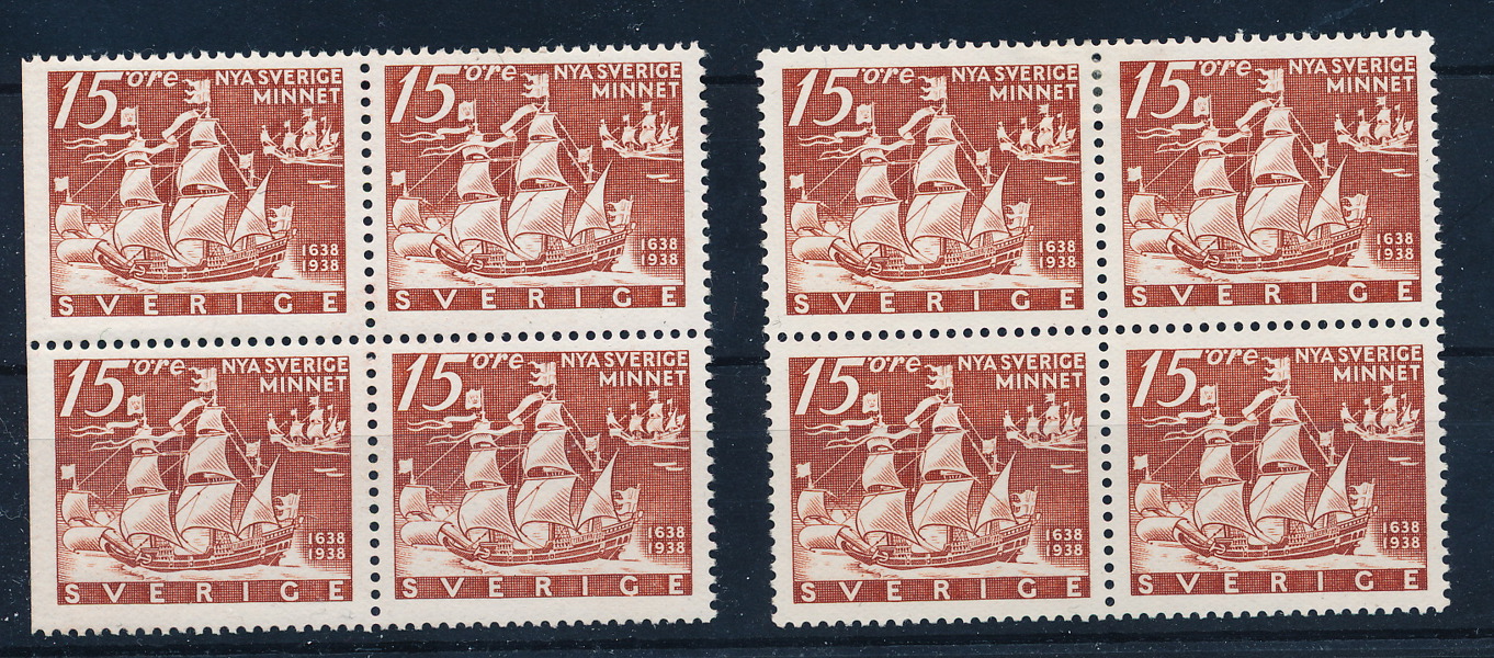 F262BC & F262C i två postfriska 4-block