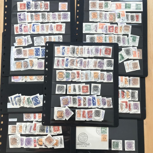 PARTI Stockholm Jubileumsstämplar 310 st på klipp