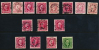 269 stämplar på Oscar II 10 öre röd