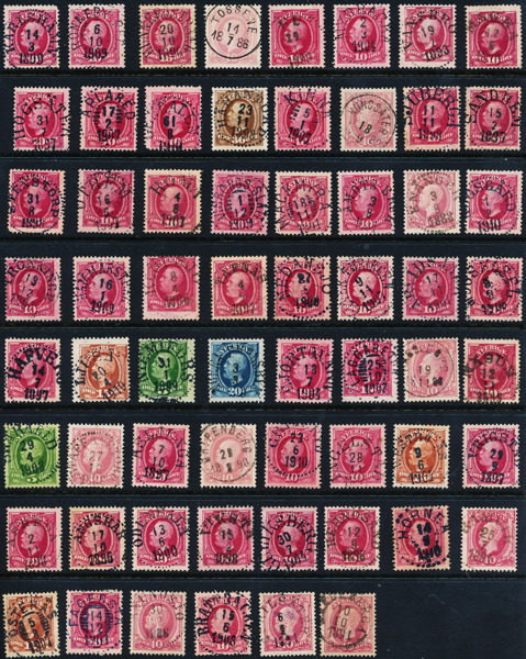 118 st ortsstämplar på Oscar II