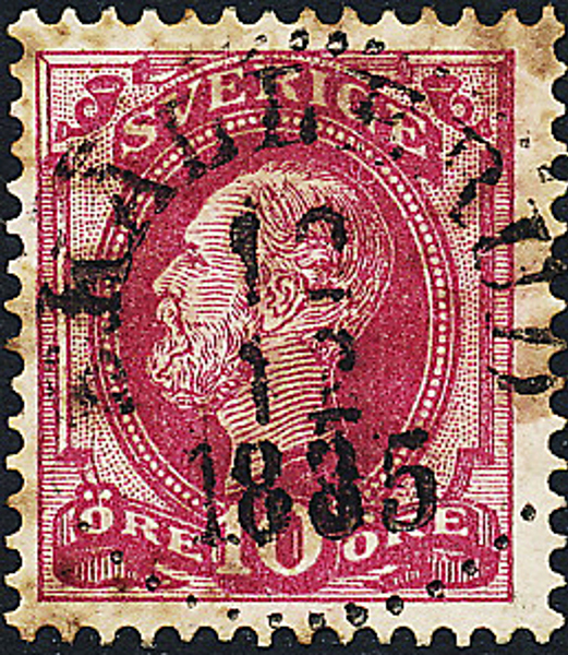 F39 SKÅLLERUD 12.12.1885 Prakt/Lyxstämpel