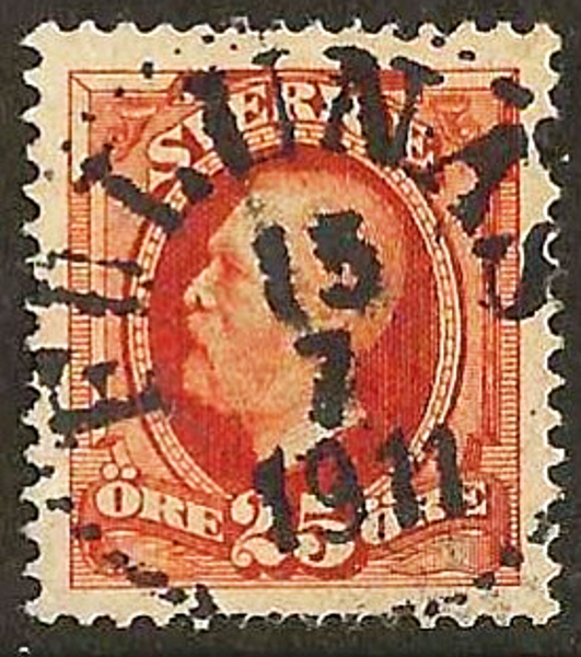 57e  FULUNÄS 15.7.1911   Prakt/Lyx Postal 150