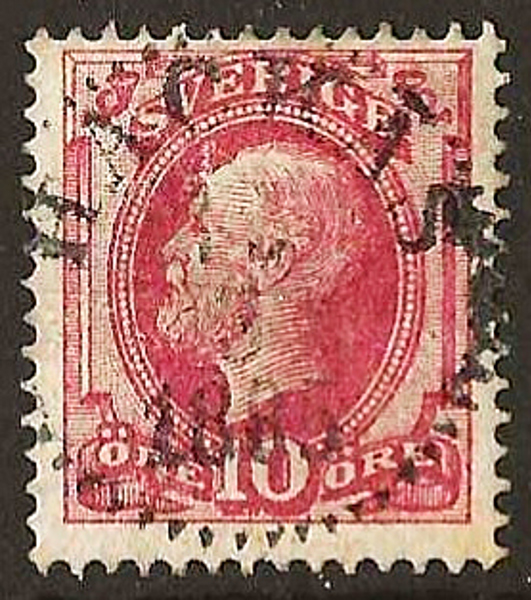 39  HACKÅS 15.3.1885 Prakt Postal 100 - R4