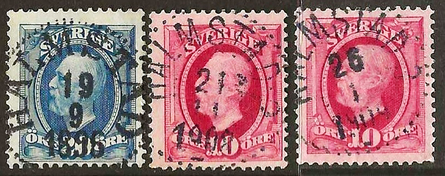 56 HALMSTAD 19.9.1896, HALMSTAD 2 21.11.1908, HALMSTAD 3 26.1.1909