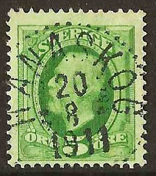52 HANASKOG 20.8.1911  Prakt Postal 100