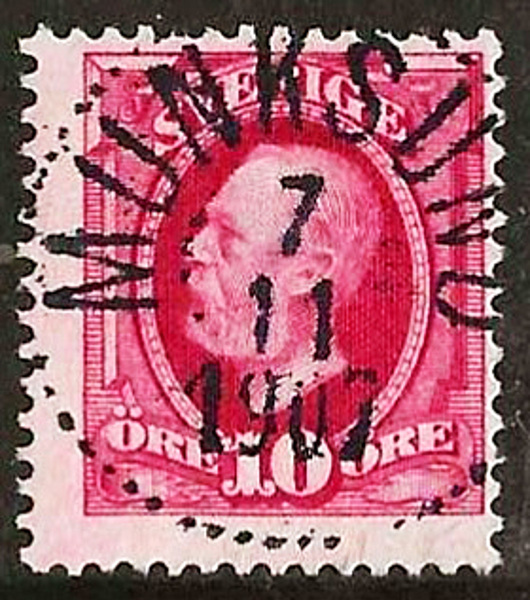 54 MUNKSUND 7.11.1907 Prakt Postal 100