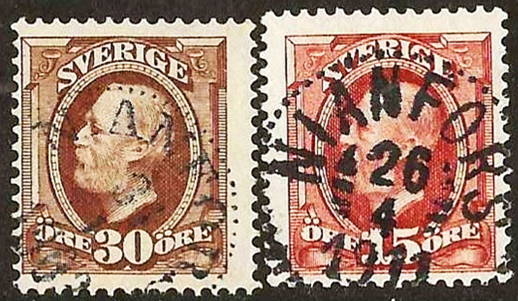 58 NIANFORS 31.1.1903 & 55 NIANFORS 26.4.1911 Postal 125+150