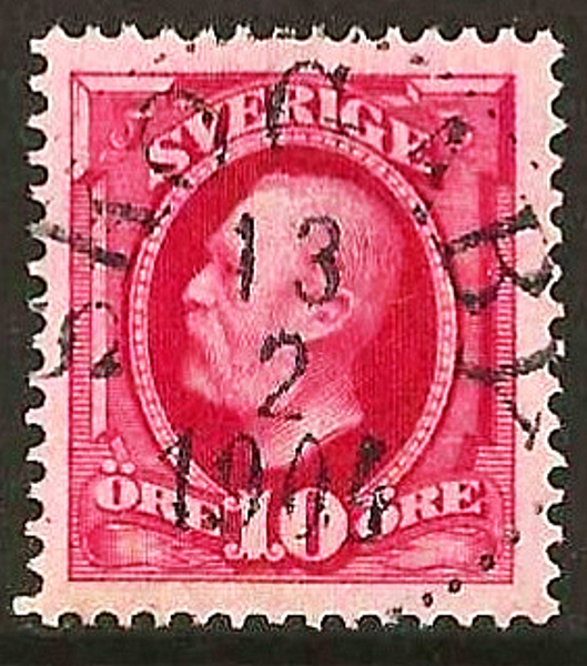54 SKOGABY 13.2.1904 Prakt Postal 175