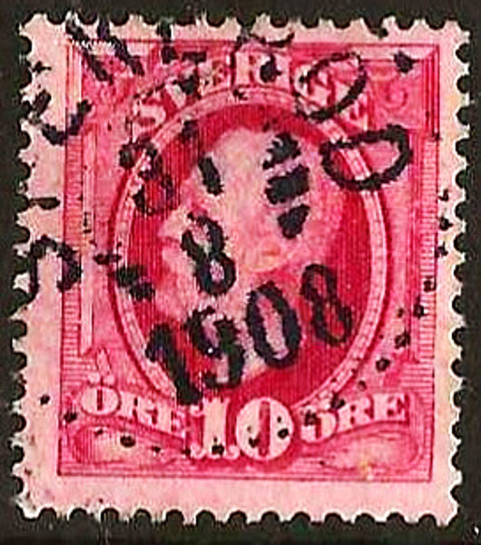 54 SPEKERÖD 31.8.1908 Postal 300