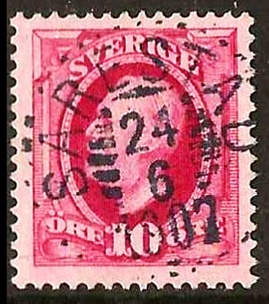 54 SÄRESTAD 26.6.1907 Prakt Postal 300