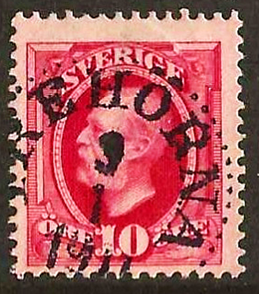 54 TREHÖRNA 3.1.1911   Postal 100