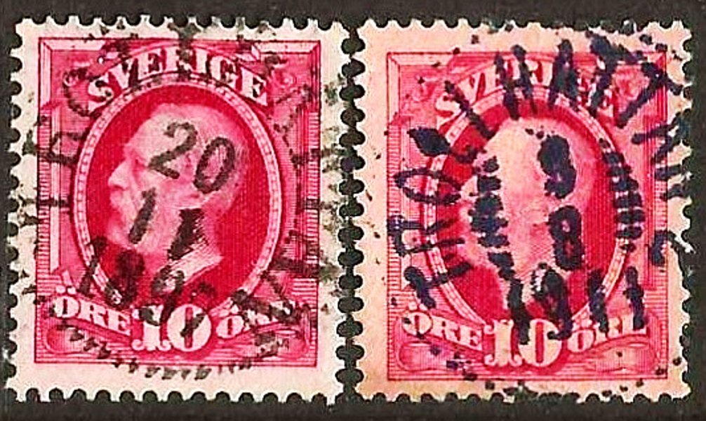 54 TROLLHÄTTAN 2 3.8.1911 Postal 600
(54 Trollhättan 20.11.1897 i prakt följer med).