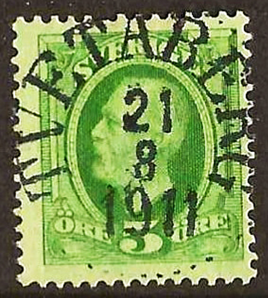 52 TVETABERG 21.8.1911 Prakt Postal 100